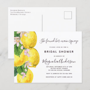 Brautparty-Einladung Lemon Main Squeeze Postkarte