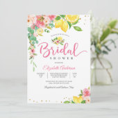Brautparty-Einladung mit Zitronenblüten Einladung (Stehend Vorderseite)