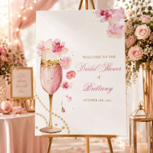 Brautparty-Einladung 'Petals, Pearls & Prosecco'