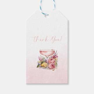 Brautparty-Einladung Petals, Pearls & Prosecco Geschenkanhänger