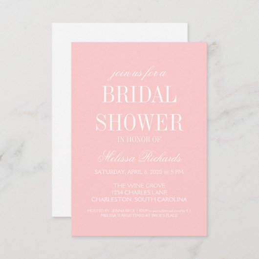 Brautparty-Einladung| Reklame Einladung (Vorne/Hinten)