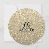 Brautparty Einladung - sie sagte ja (Rückseite)