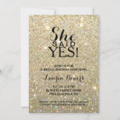 Brautparty Einladung - sie sagte ja (Vorderseite)