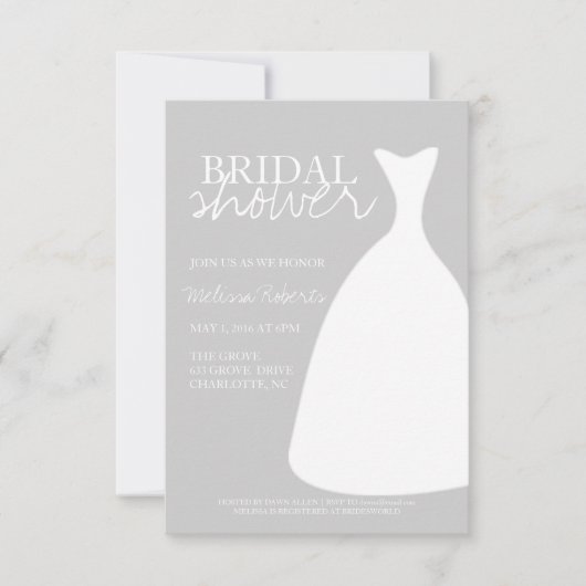 Brautparty-Einladung| Silhouette Einladung (Vorderseite)