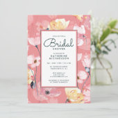 Brautparty | Einladung von Pink Poppies (Stehend Vorderseite)