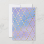 Brautparty-Einladung - Watercolor, lila Gold Einladung (Rückseite)