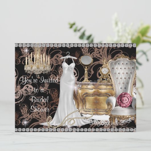 BRAUTPARTY-EINLADUNGS-DESIGNER Tapete Einladung (Stehend Vorderseite)