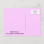 Brautparty Einladungspostkarte (Rückseite)