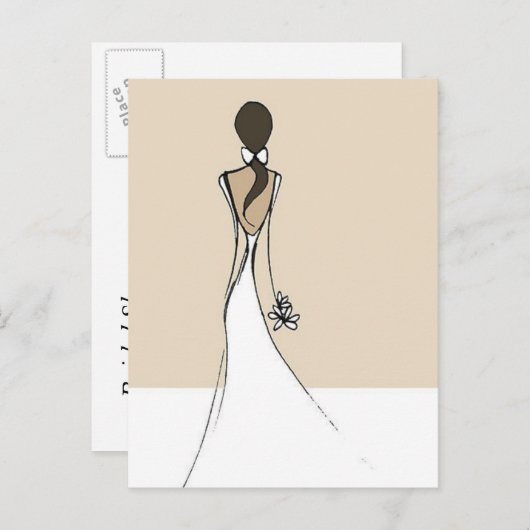Brautparty Einladungspostkarte (Vorne/Hinten)