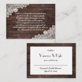 Brautparty-Einsteckkarte für Holzbalken + Tag Begleitkarte (Vorne/Hinten)