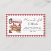 Brautparty-Eintrittskarte für das Giftregister Begleitkarte (Vorderseite)