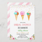 Brautparty-Eiscreme Einladung (Vorne/Hinten)