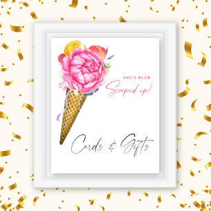 Brautparty - Eiscreme - Karten und Geschenke Poster