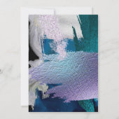 Brautparty | EleganBold Aquamarin Lilac Abstrakt Einladung (Rückseite)