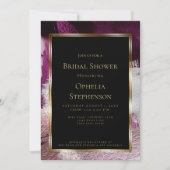 Brautparty | EleganBold Berry Wine Strokes Einladung (Vorderseite)