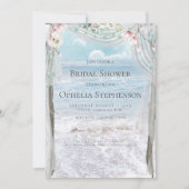 Brautparty | Elegant Beach Floral Arbor Einladung (Vorderseite)