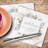 Brautparty Elegant Calligraphy Blue Floral Serviette