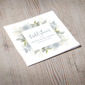 Brautparty Elegant Calligraphy Blue Floral Serviette