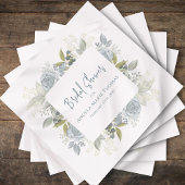 Brautparty Elegant Calligraphy Blue Floral Serviette