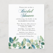 Brautparty Elegant Greenery Eukalyptus Card (Vorderseite)