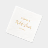 Brautparty Elegant Modernes Minimales Script Gold Servietten Mit Folie (Links)