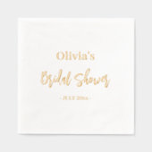 Brautparty Elegant Modernes Minimales Script Gold Servietten Mit Folie (Vorderseite)