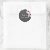 Brautparty Elegant Rustic Vielen Dank Runder Aufkleber (Tasche)