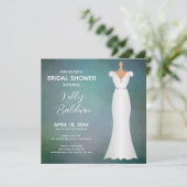 Brautparty Elegant Soft Green Einladung (Stehend Vorderseite)