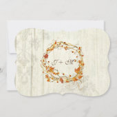 Brautparty Elegant Wood Herbst Hochzeit Einladung (Rückseite)