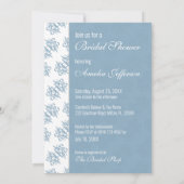 Brautparty - Elegante blaue Dusche einladen Einladung (Rückseite)