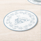 Brautparty - Elegante blaue Duschpapier-Untersetze Runder Pappuntersetzer (Angewinkelt)