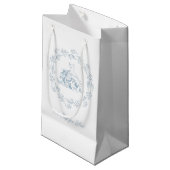 Brautparty - Elegante Blue Gevor Bag Kleine Geschenktüte (Vorderseite Schrägansicht)
