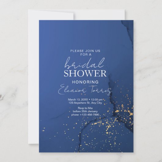 Brautparty Elegante Hochzeit Einladung, Moderne Einladung (Vorderseite)