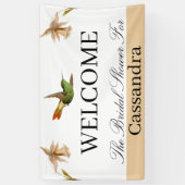 Brautparty | Elegante Hummingbird Wasserfarbe Banner (Vertikal)