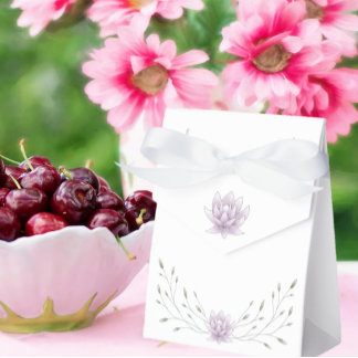 Brautparty Elegante Pink Lotus Bevorzugung Box Geschenkschachtel