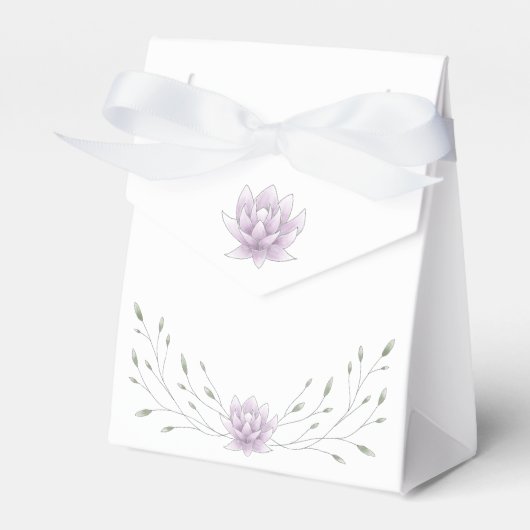 Brautparty Elegante Pink Lotus Bevorzugung Box Geschenkschachtel (Vorderseite)