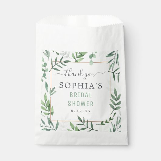 Brautparty Elegante Wasserfarbenhochzeit Geschenktütchen (Vorderseite)