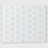 Brautparty - Eleganter blauer Duschvorteil Geschenkpapier (Flach)