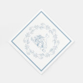Brautparty - Elegantes blaues Duschpapier Napkins Serviette (Ecke)