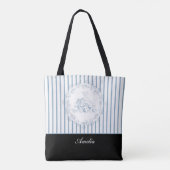 Brautparty - Elegantes Blue Personalisiert Bridal Tasche (Rückseite)