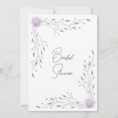 Brautparty Elegantes Leaf und rosa Lotus Einladung (Rückseite)