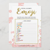 Brautparty Emoji Dictionary Game | Gold Pink (Vorne/Hinten)