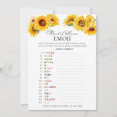 Brautparty Emoji | Fall Floral Piccard Einladung (Vorderseite)