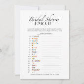Brautparty Emoji Minimalistisch Pictionary Card Einladung (Vorderseite)