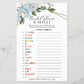 Brautparty Emoji Pictionary Floral Geometric Flyer (Vorne)