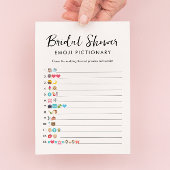 Brautparty Emoji Pictionary Game Card Einladung