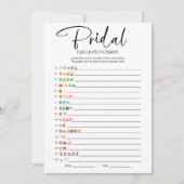 Brautparty Emoji Pictionary Game Einladung (Vorderseite)