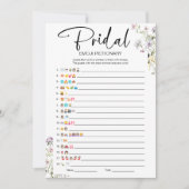 Brautparty Emoji Pictionary Game Einladung (Vorderseite)