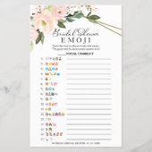 Brautparty Emoji Pictionary Pink Geometric Flyer (Vorne)