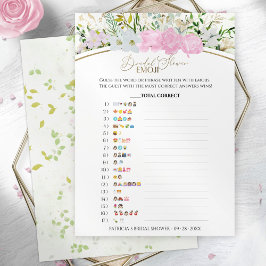 Brautparty Emoji Pictionary Wildblume Karte